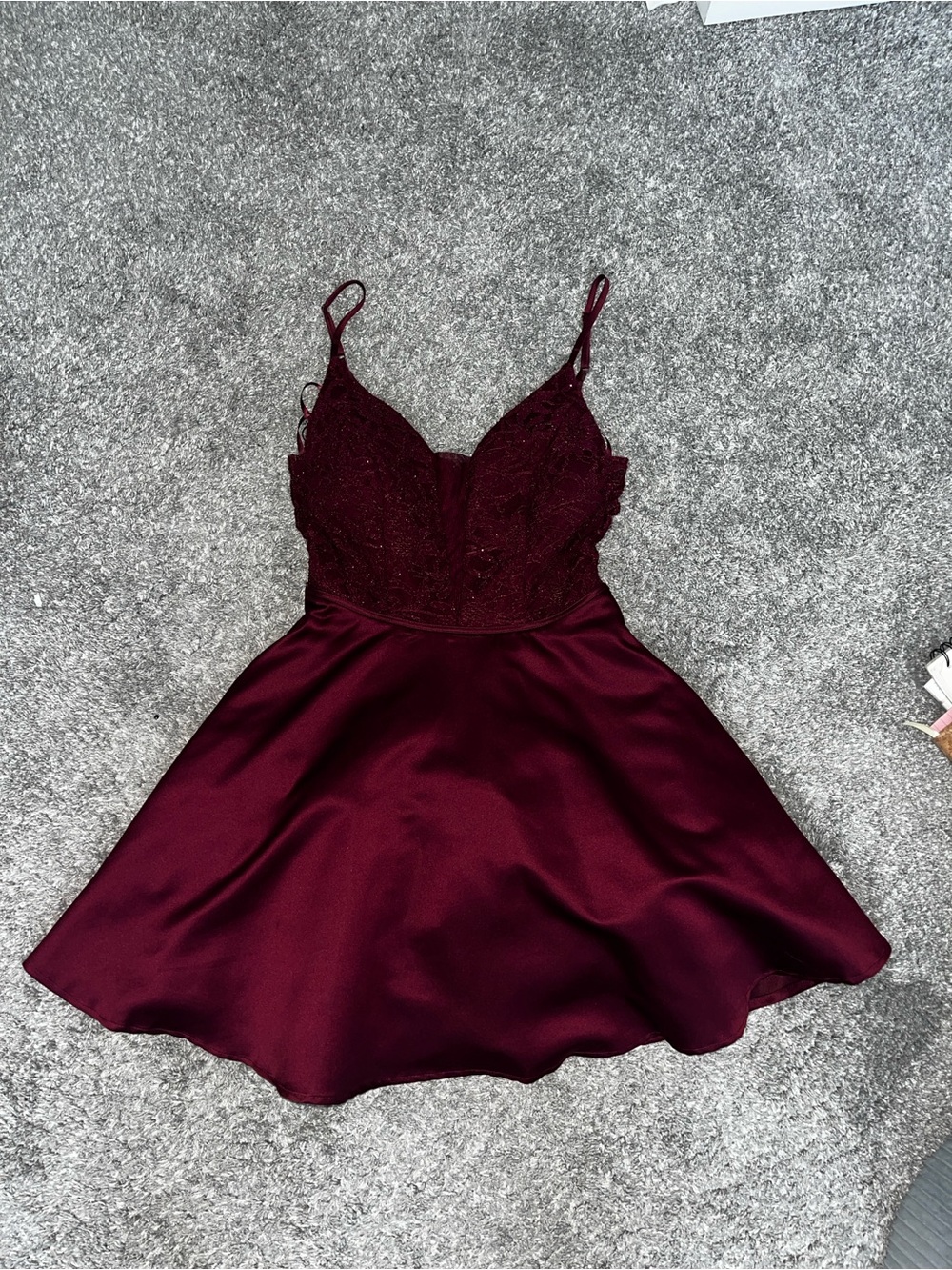 City Triangles Maroon Homecoming Dress